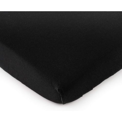 SheetWorld Fitted Baby Bassinet Sheet fits Chicco LullaGo Portable Bassinet 15 x 28, 100% Cotton Jersey, Hypoallergenic, Butter Soft, Solid Black, Made in USA