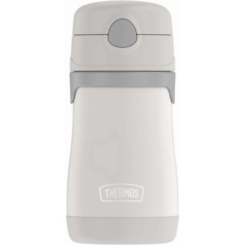 Thermos Baby Vacuum Insulated Stainless Steel Straw Bottle 10oz Gray, Keeps Drinks Cold Up to 12 Hours