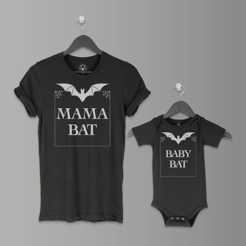 Mama Bat Baby Bat | Goth Baby Clothes | Mother Daughter Matching Outfits | Mother and Son Matching Outfits | Baby Halloween | Creepy Clothes
