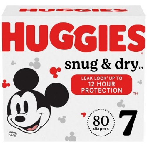 Huggies Snug & Dry Baby Disposable Diapers – (Select Size and Count), Size: 7