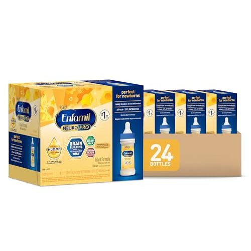 Enfamil NeuroPro Baby Formula, MFGM* 5-Year Benefit, Expert-Recommended Brain-Building Omega-3 DHA, Exclusive Immune Supporting HuMO6 Blend, Ready-to-Feed Infant Formula, Liquid, 2 Fl Oz, 6 Count (Pack of 4)