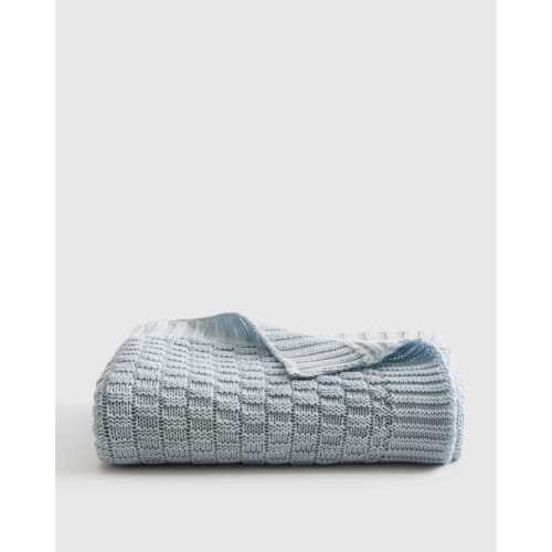 Cotton Cashmere Knit Baby Blanket