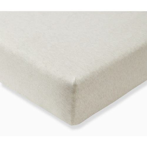 Solid Organic Cotton Fitted Crib Sheet Oatmeal