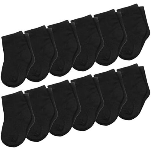 Falari 12-Pack Newborn Sock Infant Baby Boy Girl Socks 0-6 Month