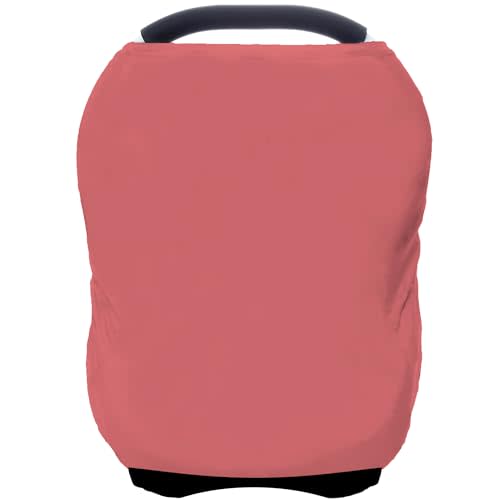 Car Seat Covers Baby - Multi-use Cover Carseat Canopy, Breathable Breastfeeding Cover, Car Seat Covers for Bbies, Boys & Girls Shower Gifts (Watermelon red)