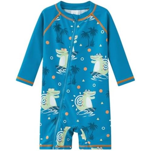 UMELOK Baby Boys' Swimsuit Full Zip UPF 50+ Sun Protection Swimwear