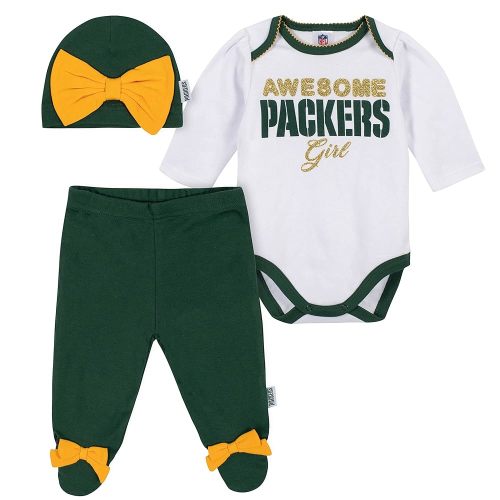Gerber NFL Baby Girls Nfl Team Footed Pant and Bodysuit Gift Set