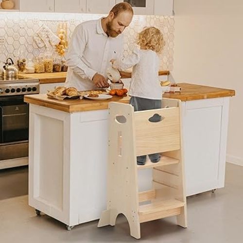 COSYLAND Toddler Standing Tower (Natural)