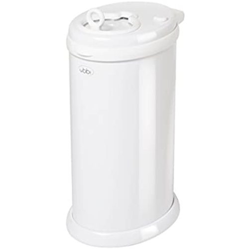 Ubbi Steel Odor Locking, No Special Bag Required Money Saving, Awards-Winning, Modern Design, Registry Must-Have Diaper Pail, White