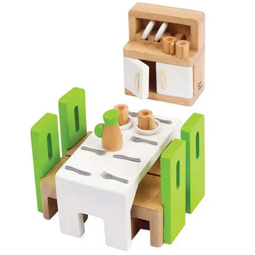 Hape Wooden Doll House Furniture Dining Room Set - – HapeToys