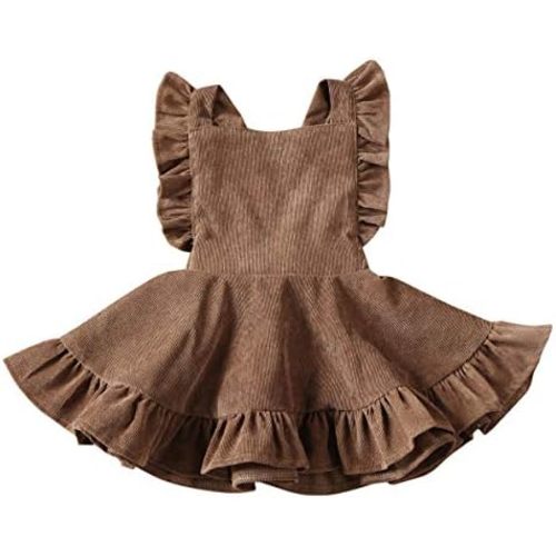 MERSARIPHY Toddler Tutu Dress Infant Sleeveless Vest Skirt Baby Backless Cute Romper for Girl Ruffle Skirt, Ages for 6Mos-5T