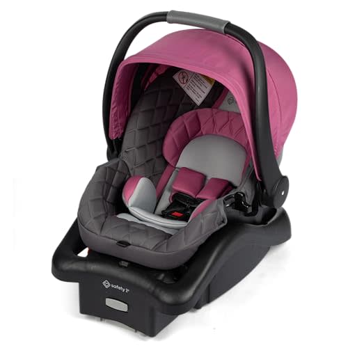 Safety 1ˢᵗ® onBoard™ Insta-Latch™ DLX Infant Car Seat with Base, Baby Car Seat for 4-30 lbs., Rear Facing Car Seat, Beach Rose