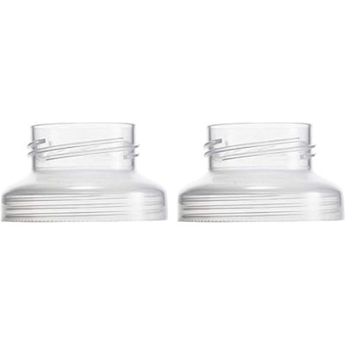 Boon Nursh Wide Neck Breast Pump Adaptor - Works with Spectra and Avent Breast Pumps - Compatible Nursh Bottles - Breastfeeding and Bottle-Feeding Essentials - 2 Count (Pack of 2)