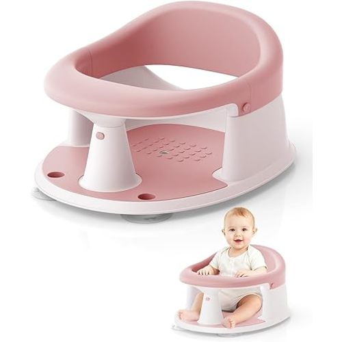 Baby Bath Seat for Babies 6 Months & Up, Bath Seats for Babies Sitting Up, Open Design, Non-Slip, Compact Toddler Bath Seat.