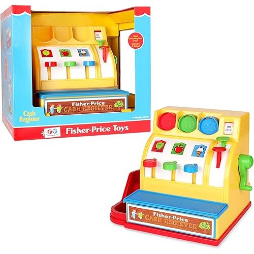 Fisher-Price Classics - Retro Cash Register - Great Pre-School Gift for Girls and Boys, Kids and Toddlers, birthday gift, Christmas, holiday, Ages 2+