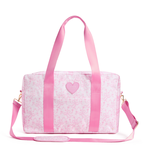 STATE Bags | STATE x LoveShackFancy Wellington Weekender Nylon Pink Vanilla