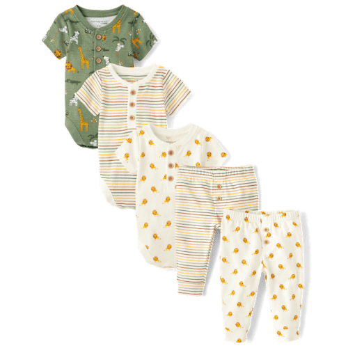 Baby Boys Lion 5-Piece Outfit Set - Homegrown by Gymboree - Green