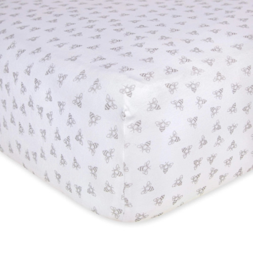 Wandering Elephants Organic Cotton BEESNUG® Fitted Crib Sheet | Burt's Bee Baby