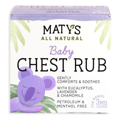 Maty’s Infant & Toddler Natural Vapor Rub, Soothing Lavender for Congestion Relief, Petroleum Free, 1.5oz