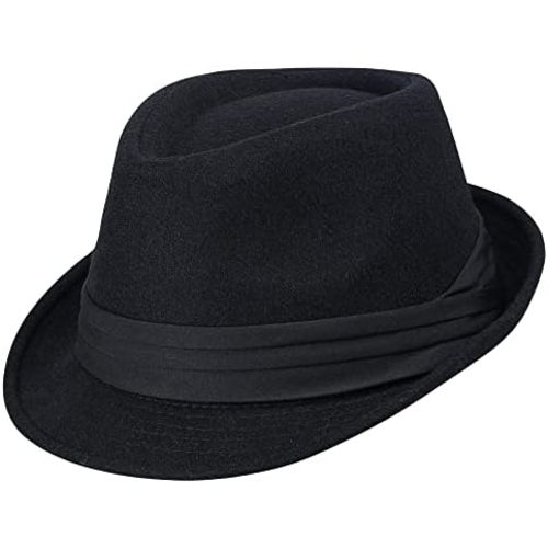 Kids-Felt-Fedora-Trilby-Gangster-Hat Toddler-Boys Panama Derby Manhattan Cuban Hat Jazz-Cap(Size 6 5/8 for 2-5T)