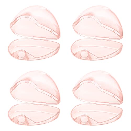 Accmor Pacifier Case, Pacifier Holder Case, Pacifier Container for Travel, BPA Free,Transparent Pink, 4 Pack