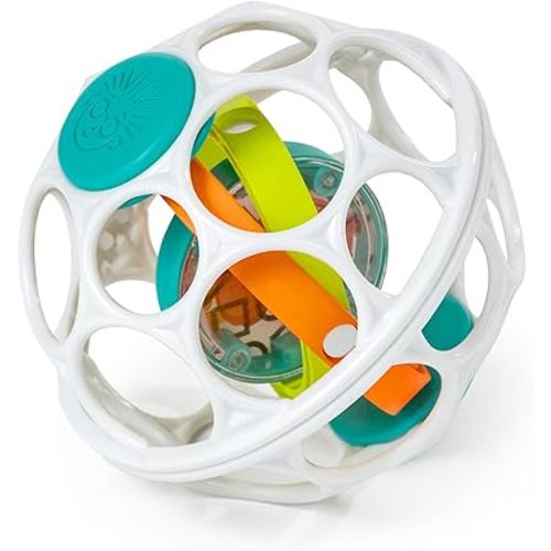 Baby Einstein Grip & Spin Oball Easy Grasp Rattle Toy, BPA Free, 0+ Months