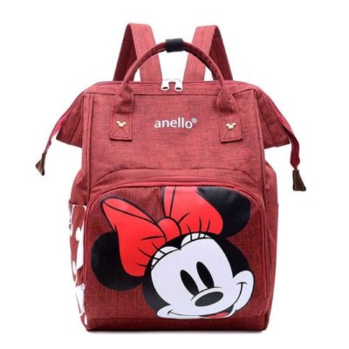 Mickey_Mouse Diaper Bag Backpack Minnie_Mouse Diaper Bag Backpack Multi-Function Baby Bag With Large Capacity and Insulated Pockets Diaper Backpack Organizer Bag for Mom/Dad, Black