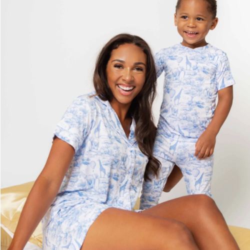 Sweet Safari Women's Collar Shirt & Shorts Set