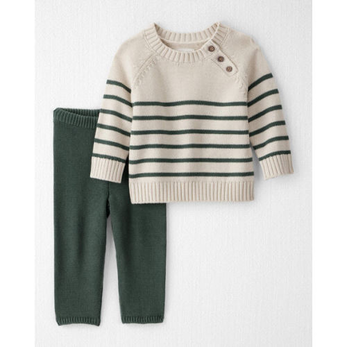 Baby 2-Piece Organic Cotton Sweater Knit Set in Stripes - Little Planet | Carter's
