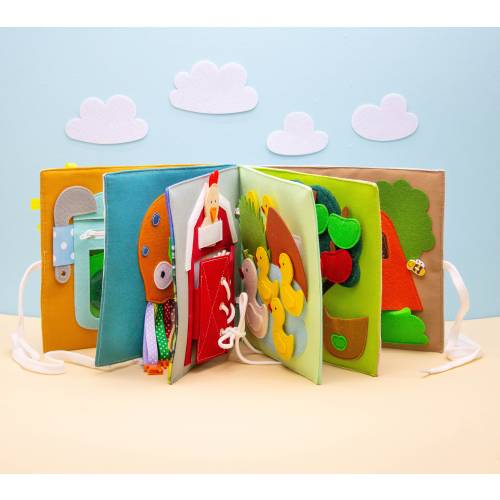 Custom Quiet Book for Toddlers, Interactive Sensory Felt Toy 1 to 5 years, First Birthday Gift - MiniMoms