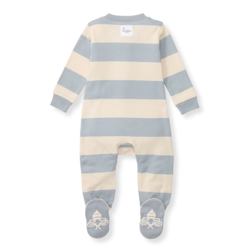 Rugby Stripe Organic Cotton Sleeper Quarry
