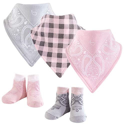 Hudson Baby Unisex BabyCotton Bib and Sock Set