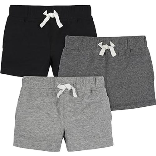 Gerber Baby Boys' Toddler 3-Pack Pull-On Knit Shorts