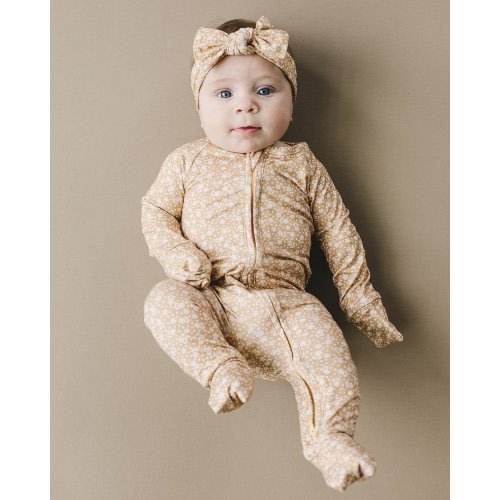 Bamboo Zip Romper | Neutral Garden (18-24 months)