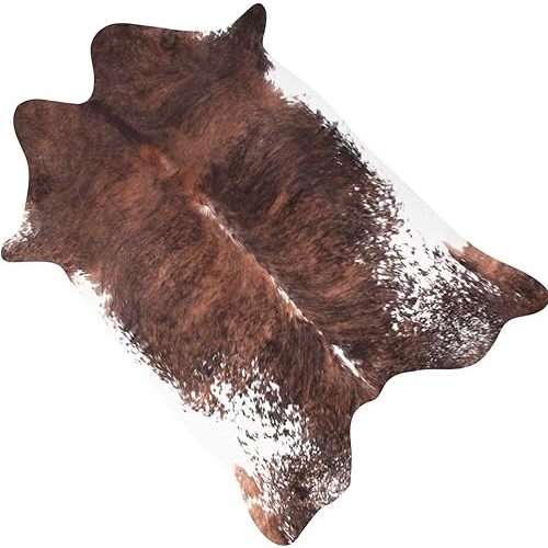 MACEVIA Faux Cowhide Rug Cute Cow Print Rugs Animal Area Carpet Western Decor for Living Room Bedroom Non-Slip 43.3" L x 29.5" W(3.6ft x 2.4ft)