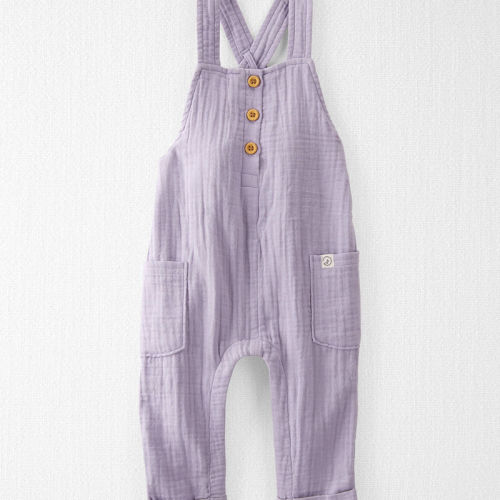 Lilac Baby Organic Cotton Gauze Overalls in Lilac | Carter’s Oshkosh Canada