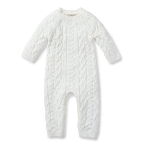 Organic Cable Knit Sweater Romper