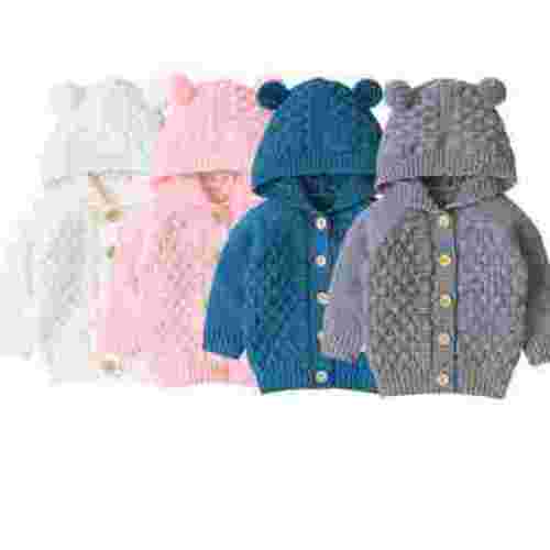 Newborn Baby Girl Clothes Hooded Coat Jacket Infant Kids Winter Warm Outerwear