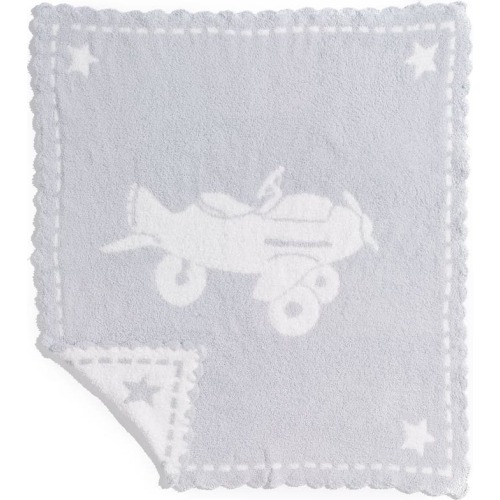 Barefoot Dreams® Receiving Blanket, Blue/ White