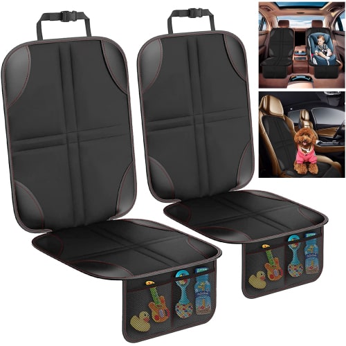 Car Seat Protector for Child Car Seat, 2 Pack Carseat Seat Protectors with Non-Slip Backing, Waterproof Car Seat Cover for Pets/Child Car Seat