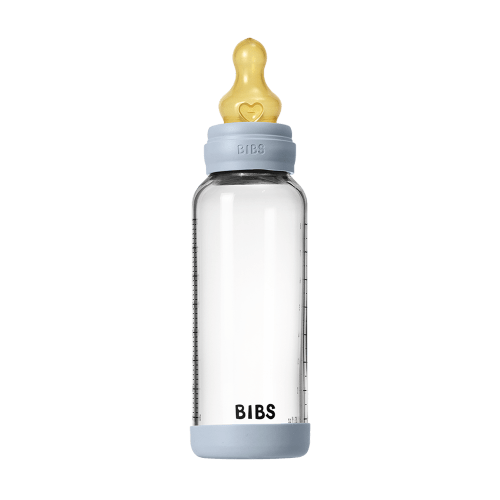 Baby Glass Bottle Set 8oz Latex - Baby Blue