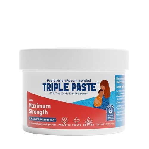 Triple Paste 3X Max Strength Diaper Rash Ointment, 40% Zinc Oxide, 2 oz