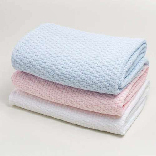 Basket Weave Cotton Receiving Blanket | Lowcountry Baby Boutique