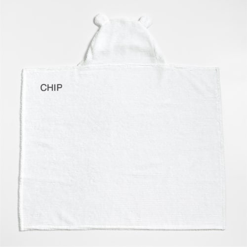 Personalized Bear Smoke Blue Organic Cotton Hooded Baby Towel