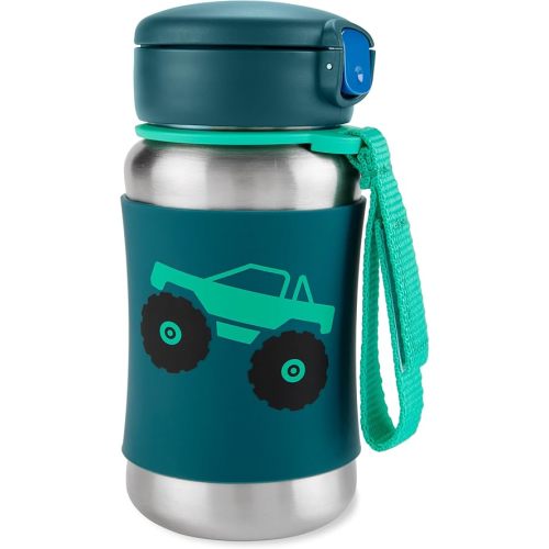 Toddler Sippy Cup with Straw, Sparks Stainless Steel Straw Bottle, Truck