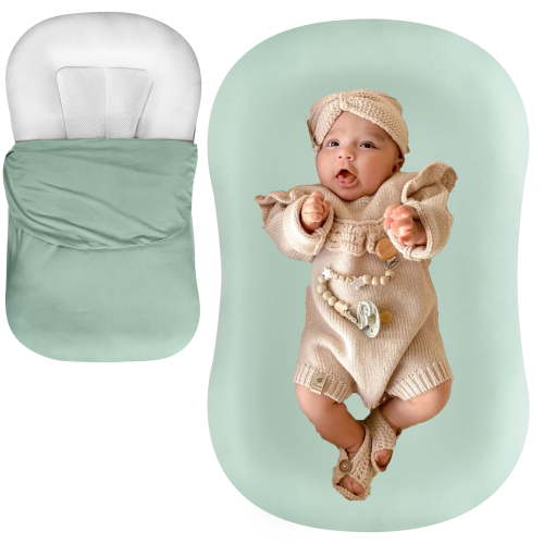 Baby Lounger for Newborn, Breathable Soft Cotton Cozy Kid Lounger, 0-24 Months Portable Lounger, Newborn Baby Essentials Gift