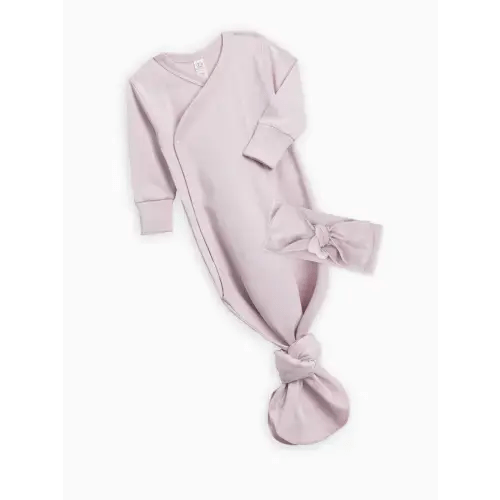 Organic Kimono Gown and Bow Wrap Set