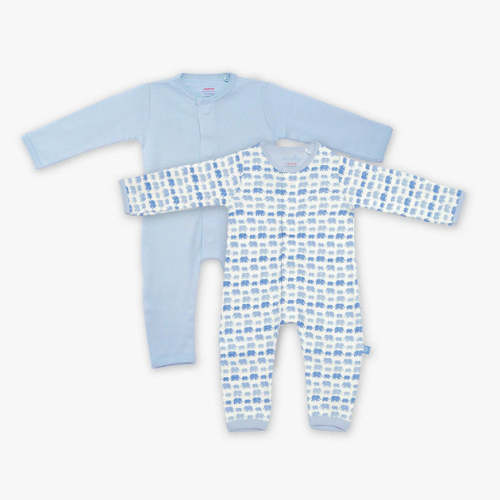 A Ton of Love Magnetic coverall - 2 Pack | Blue– Simply Magnetic Me 3-6M (12-16 lb)
