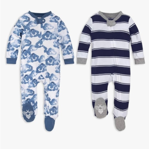 Burt's Bees Baby Boys' Sleep & Play PJs, 100% Organic Cotton
