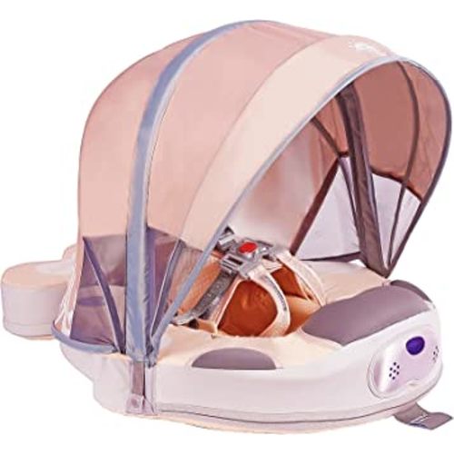 Mambobaby Float with Canopy Newest 3Months to 48Months Upright Standing Stroke 3rd Swim Mode Non Inflatable Smart Swim Trainer Solid Baby Swim Pool Float Mambo Baby Float Infant Toddler Swimming Ring